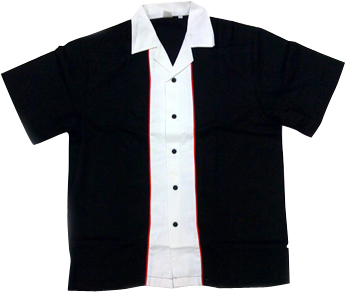 StrikeForce Bowling Shirt (Black/White/Red) SALE